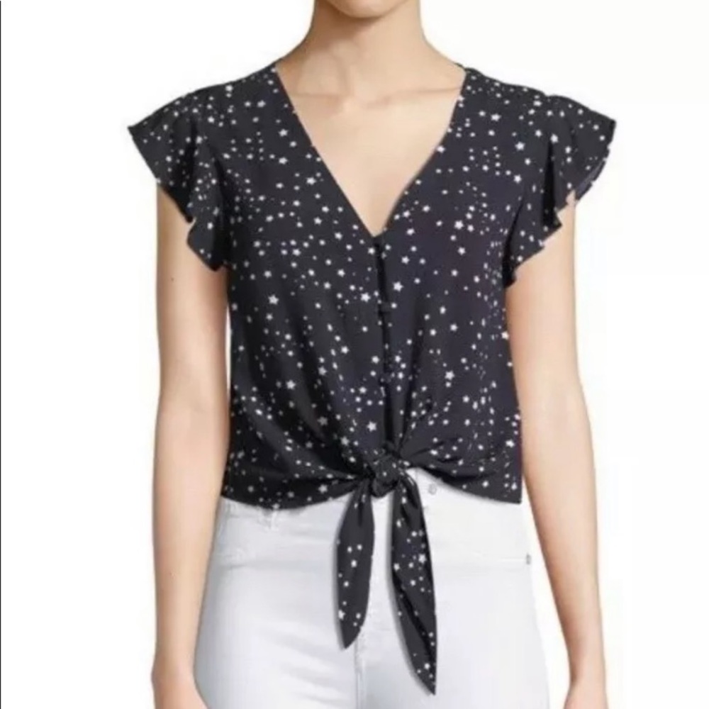 Cupcakes and Cashmere Button Front Crop